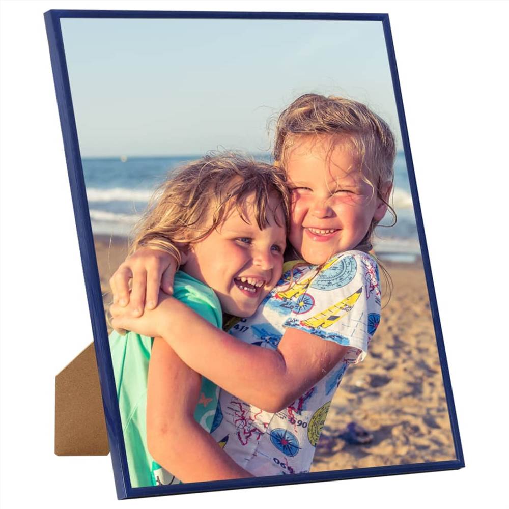 Photo Frames Collage 3 pcs for Wall or Table Blue 30x30 cm MDF