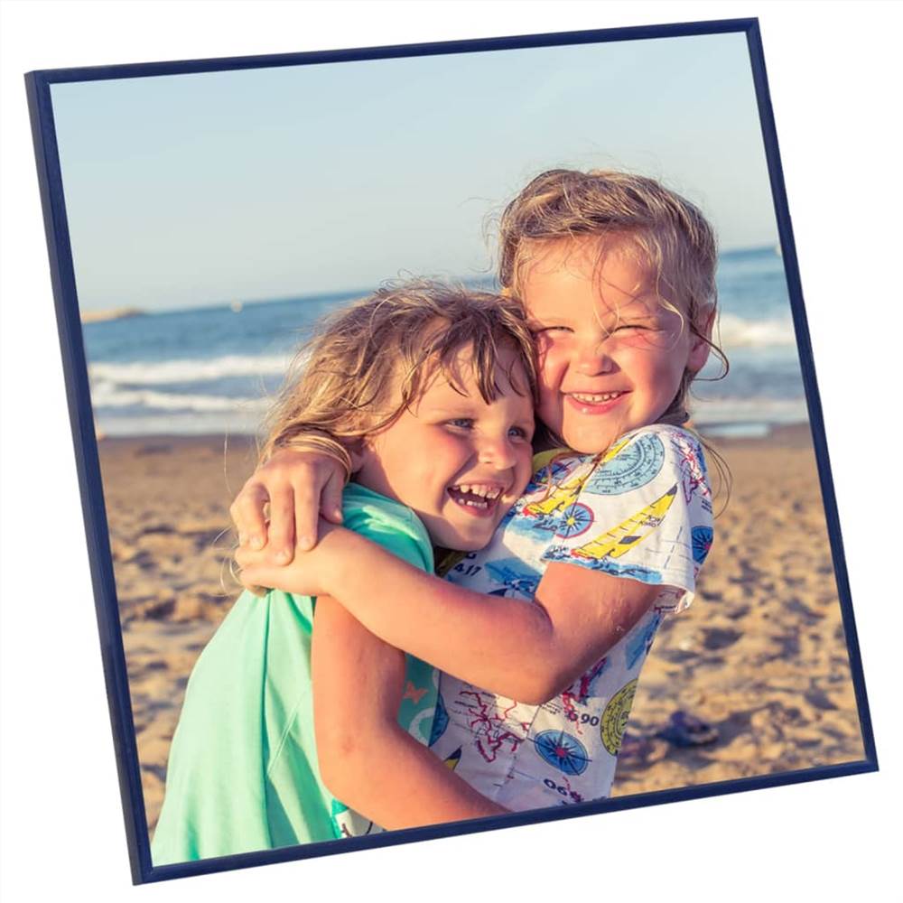 Photo Frames Collage 3 pcs for Wall or Table Blue 30x30 cm MDF