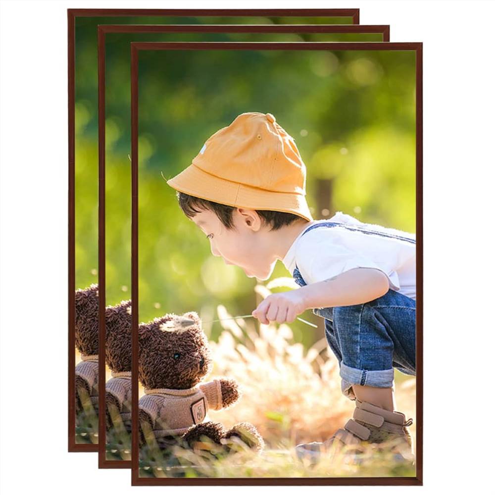 

Photo Frames Collage 3 pcs for Wall or Table Bronze 70x90cm MDF