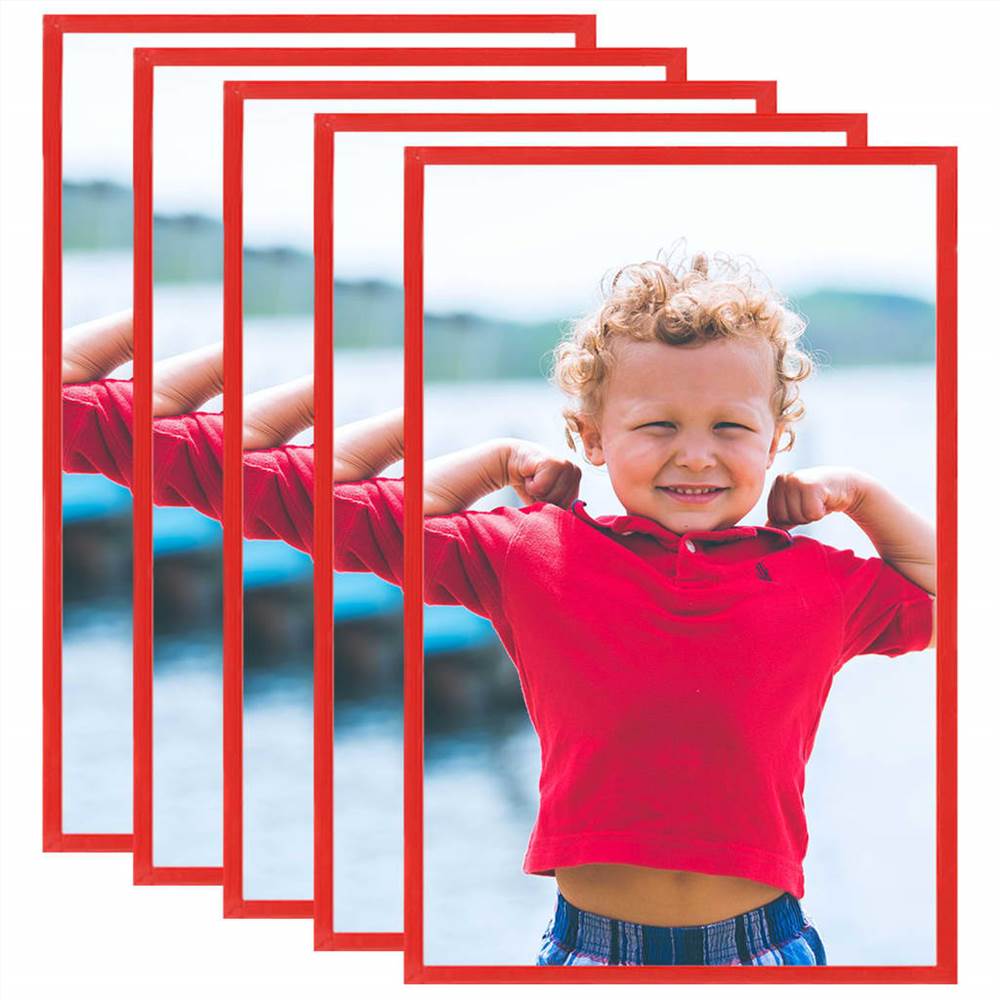 

Photo Frames Collage 5 pcs for Wall or Table Red 28x35 cm MDF
