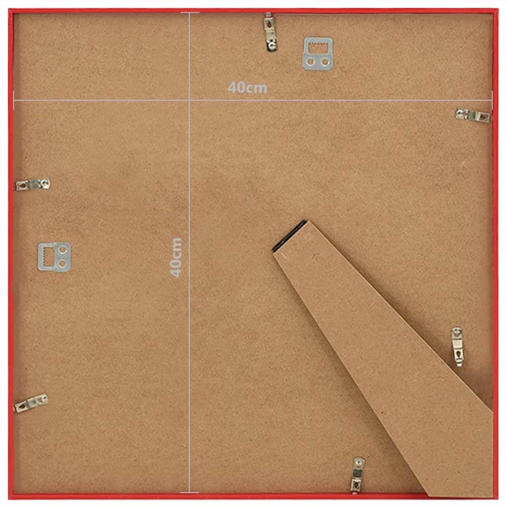 Photo Frames Collage 5 pcs for Wall or Table Red 40x40 cm MDF