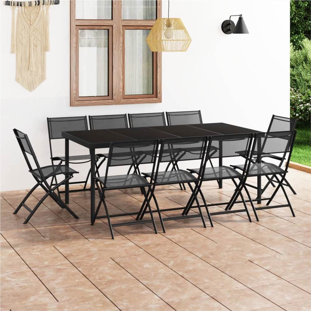 

11 Piece Outdoor Dining Set Steel