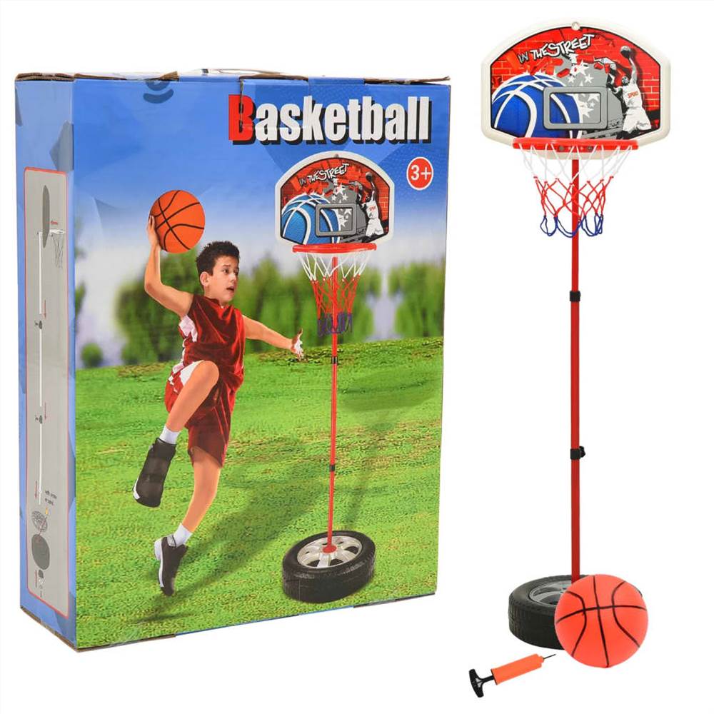 Set gioco basket per bambini regolabile 120 cm