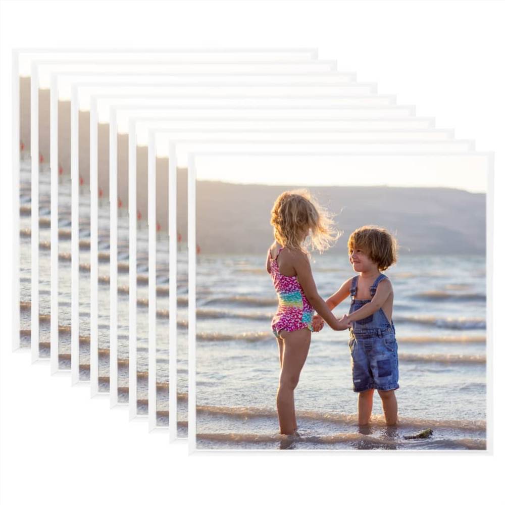 

Photo Frames Collage 10 pcs for Wall or Table White 20x20cm MDF