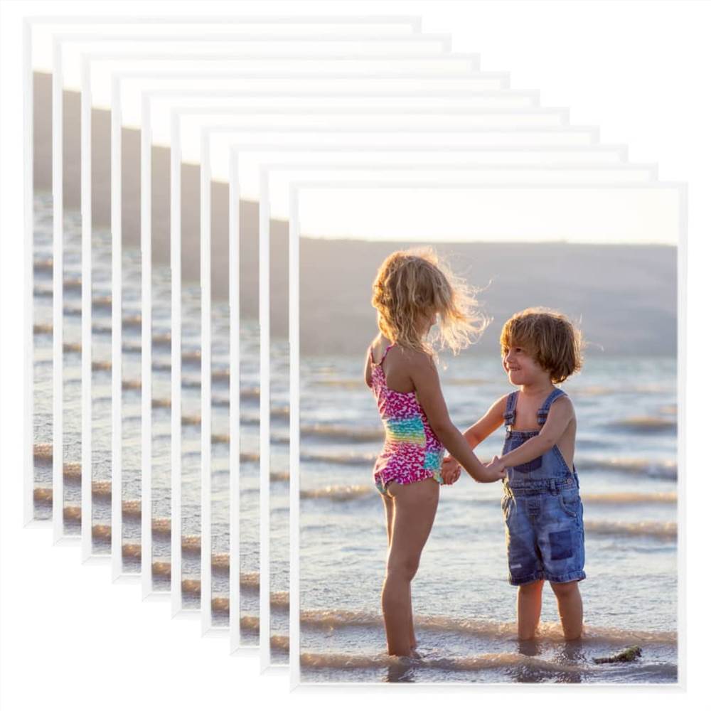 

Photo Frames Collage 10 pcs for Wall or Table White 20x25cm MDF