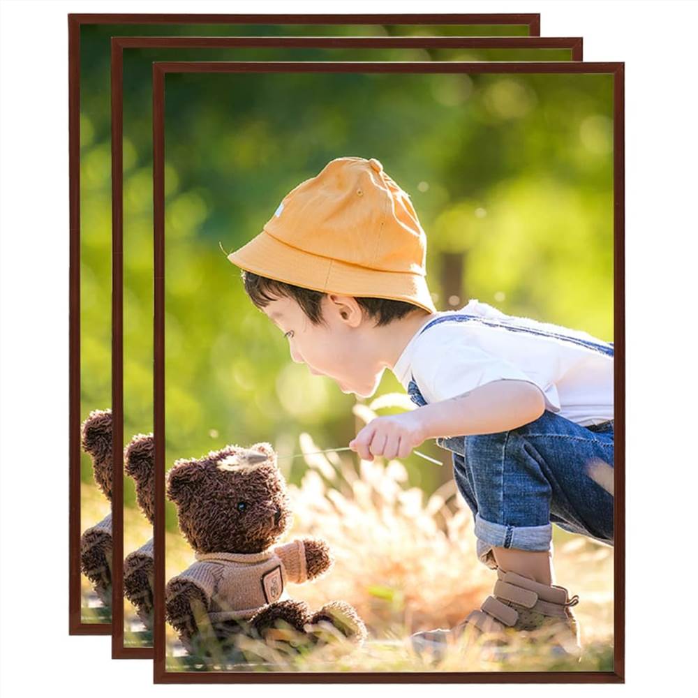 

Photo Frames Collage 3 pcs for Wall or Table Bronze 50x60cm MDF