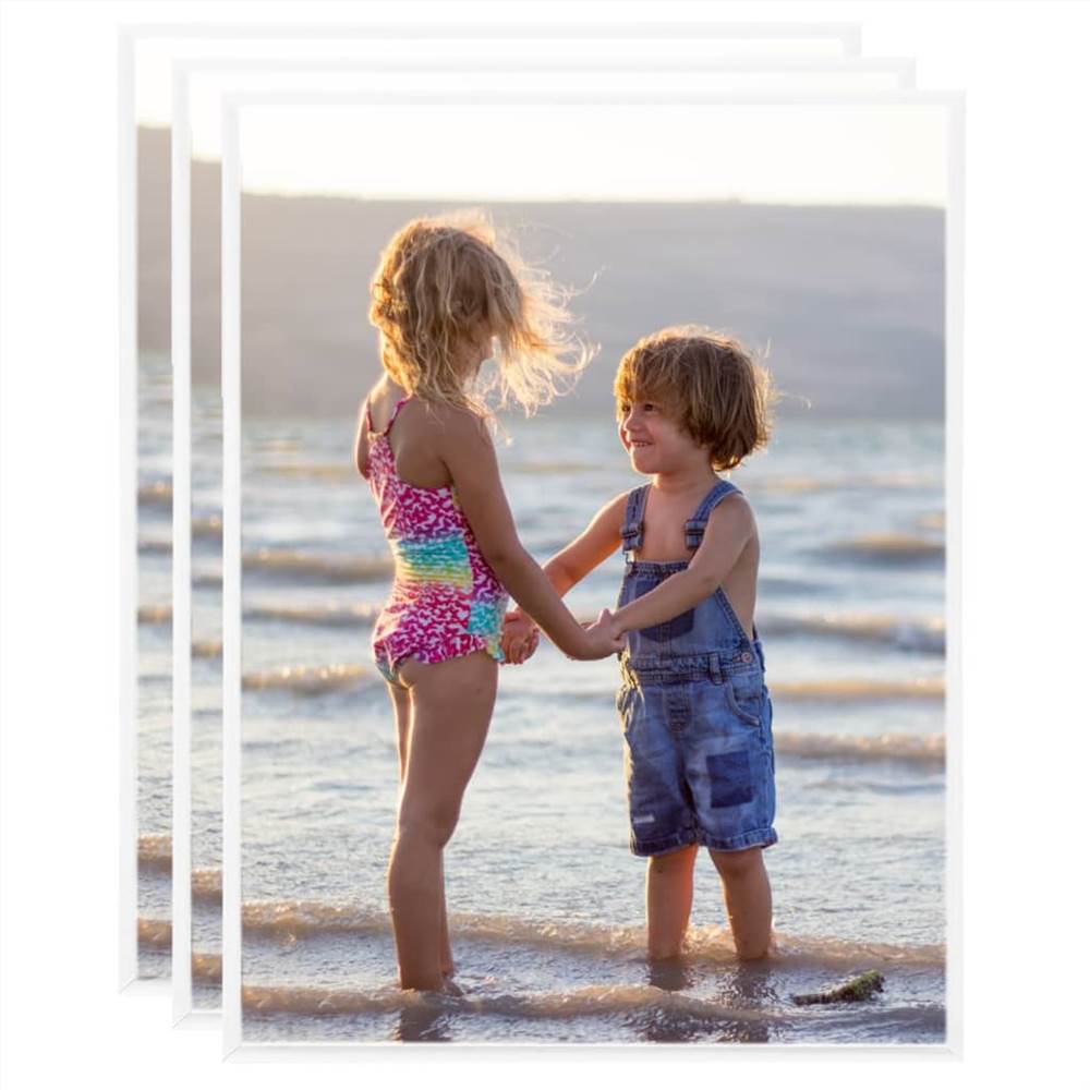

Photo Frames Collage 3 pcs for Wall or Table White 40x50 cm MDF