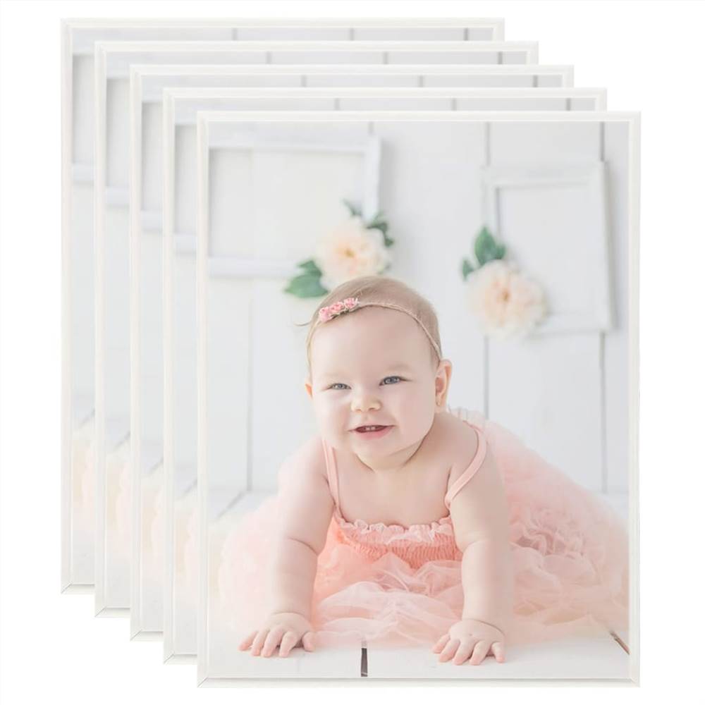 

Photo Frames Collage 5 pcs for Wall or Table Silver 20x25cm MDF