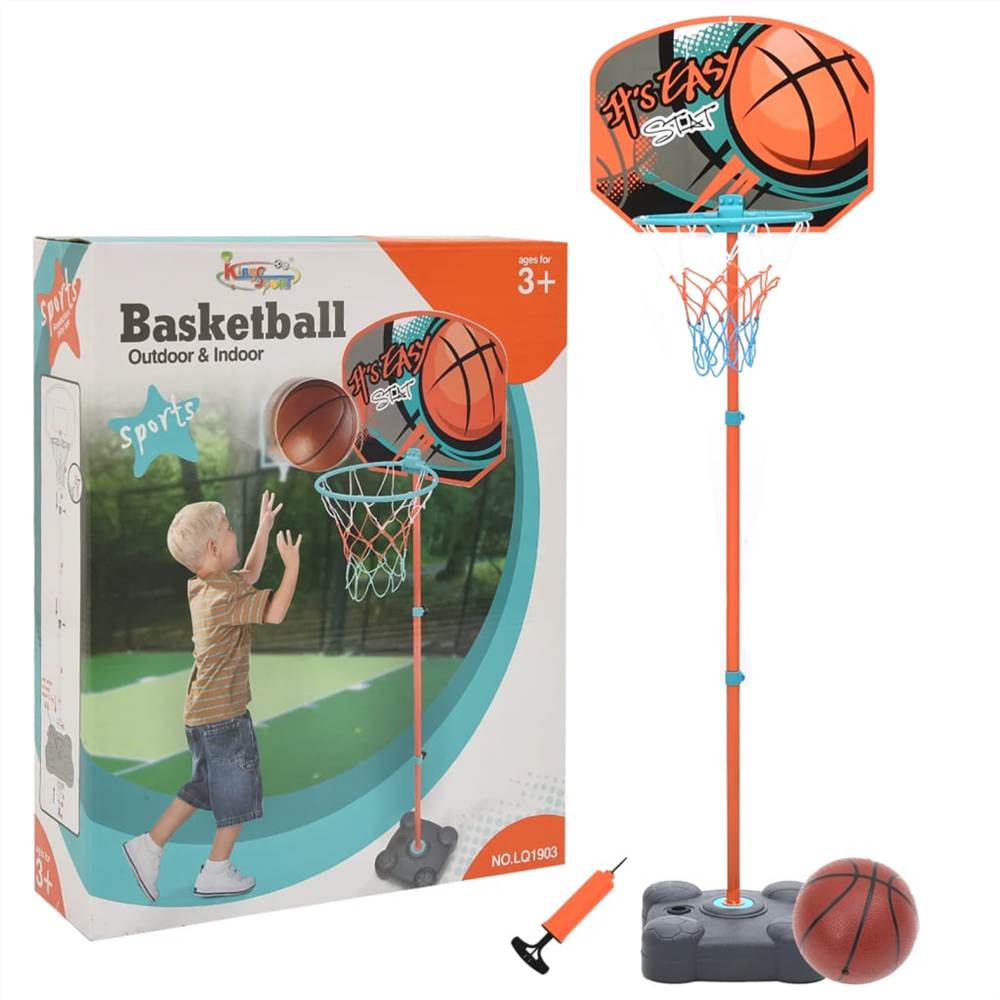 Set Gioco Basket Portatile Regolabile 109-141 cm