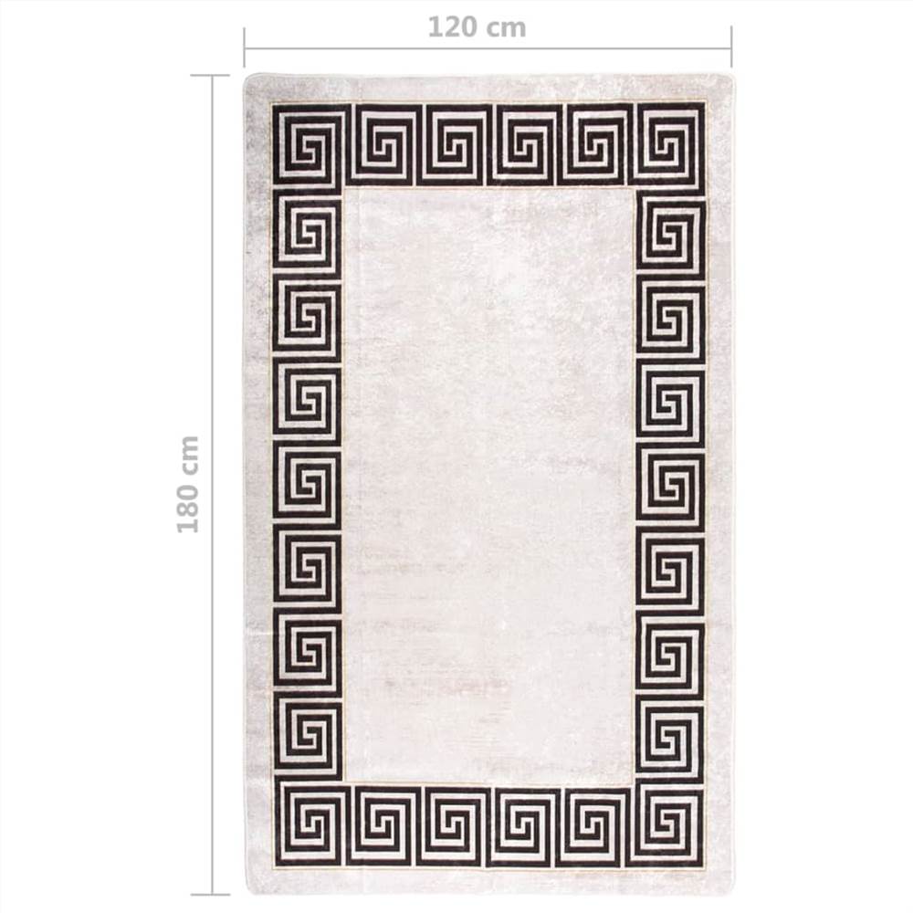 Rug Washable 120x180 cm Light Beige Anti Slip