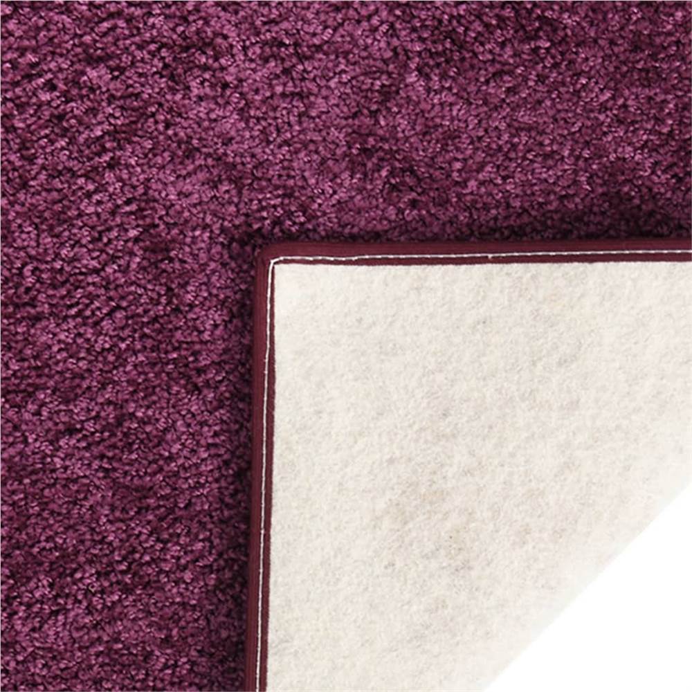 Soft Pile Rug Antislip 57x150 cm Purple