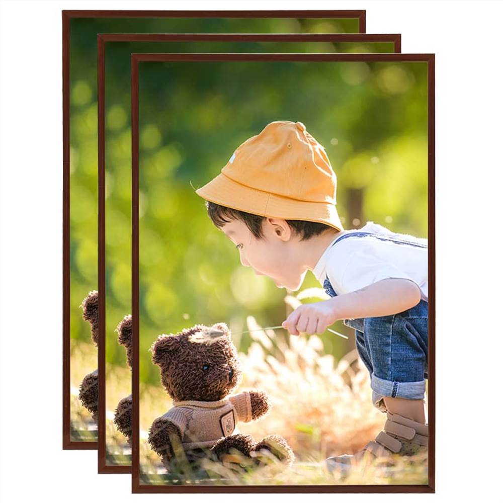 

Photo Frames Collage 3 pcs for Wall/Table Bronze 29.7x42 cm MDF