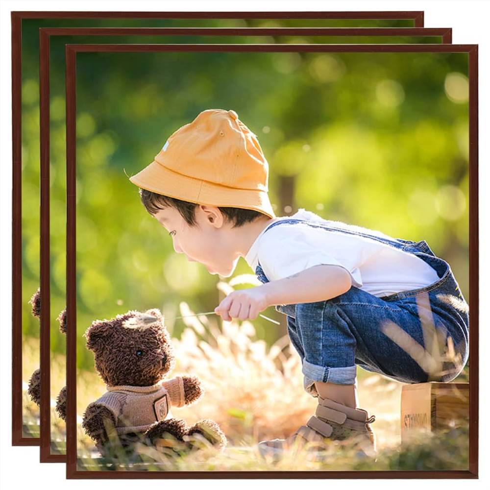 

Photo Frames Collage 3 pcs for Wall or Table Bronze 50x50cm MDF