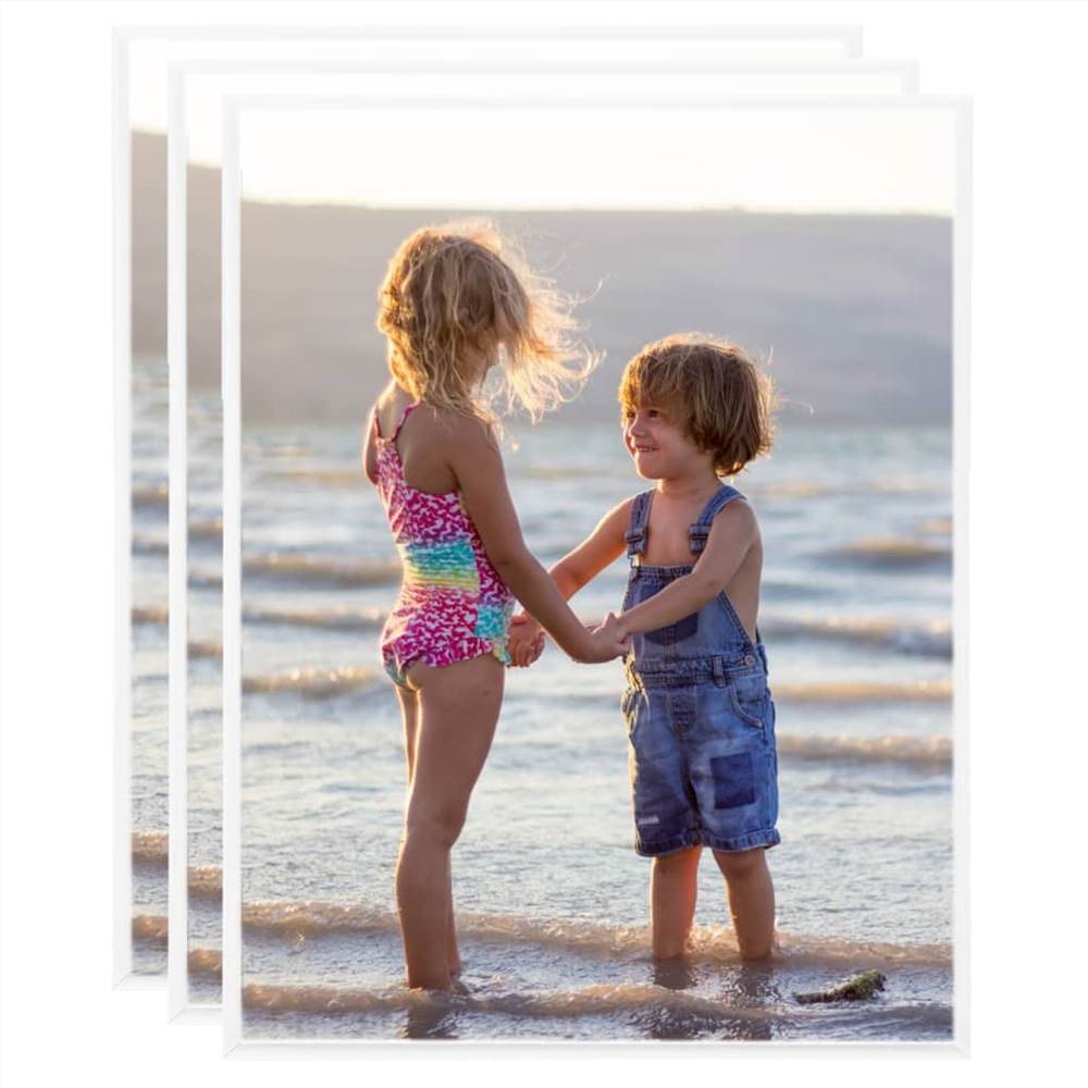 

Photo Frames Collage 3 pcs for Wall or Table White 20x25 cm MDF