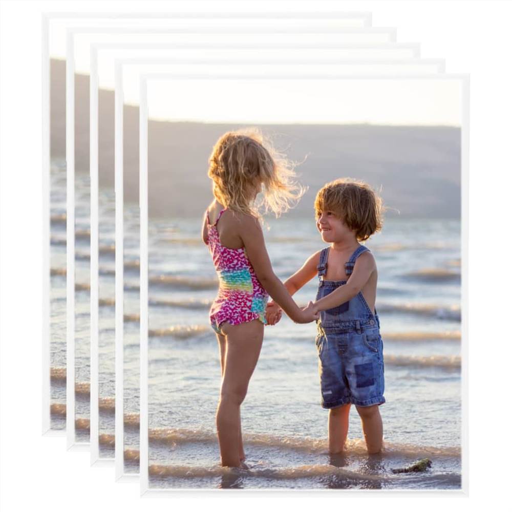 

Photo Frames Collage 5 pcs for Wall or Table White 20x25 cm MDF