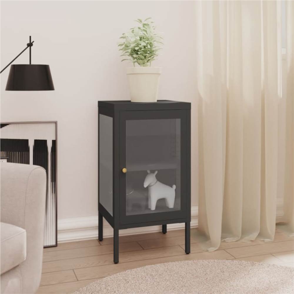 

Sideboard Anthracite 38x35x70 cm Steel and Glass