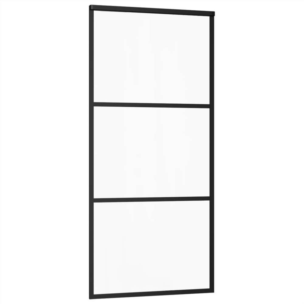 Sliding Door ESG Glass And Aluminium 90x205 Cm Black 9 Sliding Door ESG Glass and Aluminium 90x205 cm Black