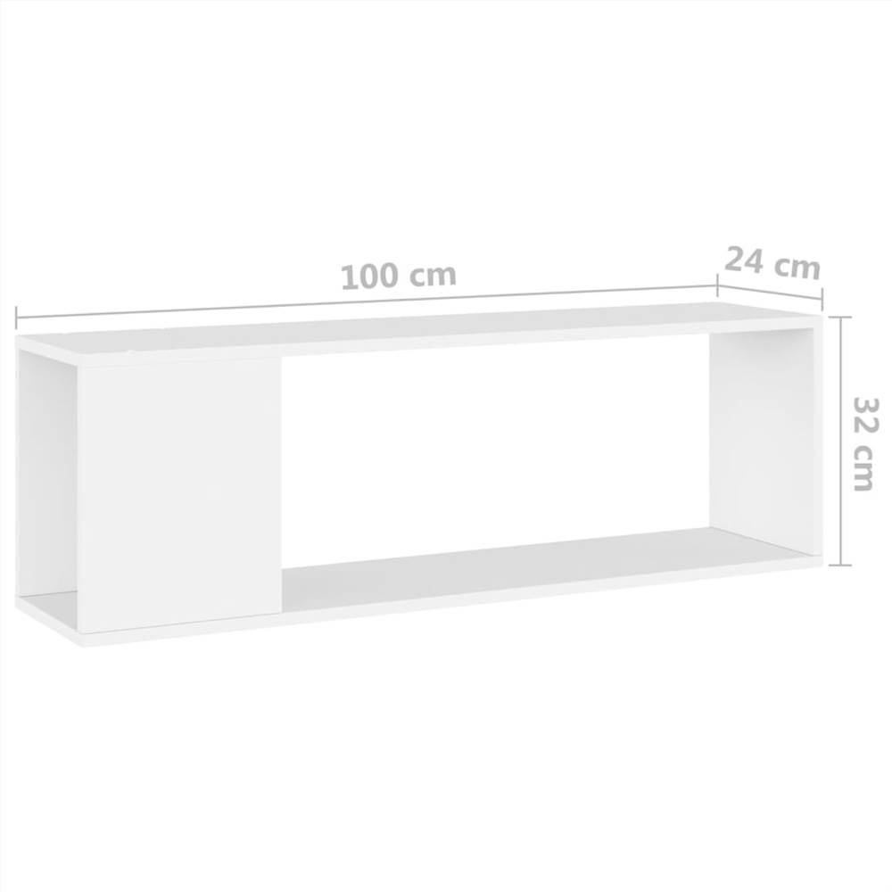 TV Cabinet White 100x24x32 cm Chipboard