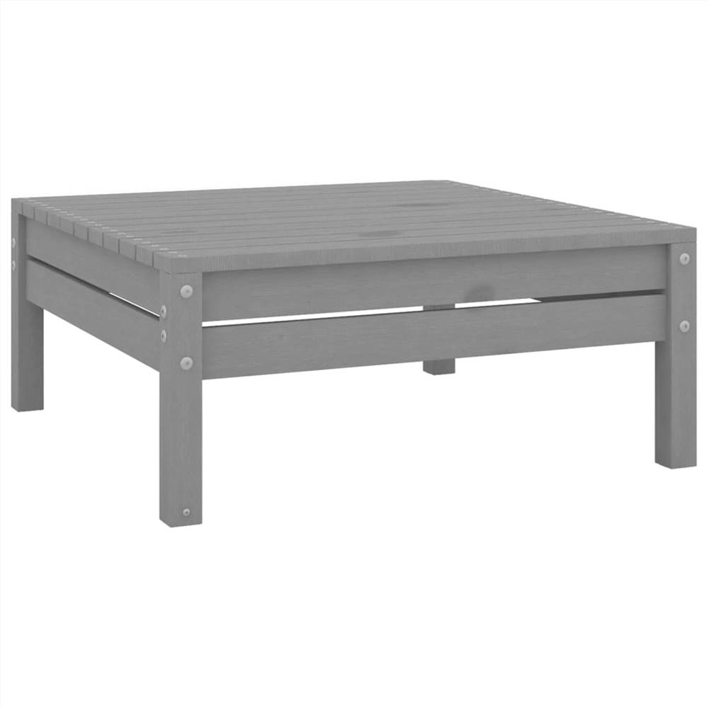 

11 Piece Garden Lounge Set Grey Solid Pinewood