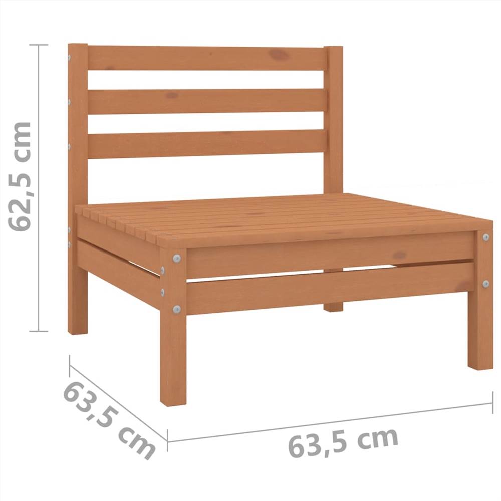 

11 Piece Garden Lounge Set Solid Pinewood Honey Brown