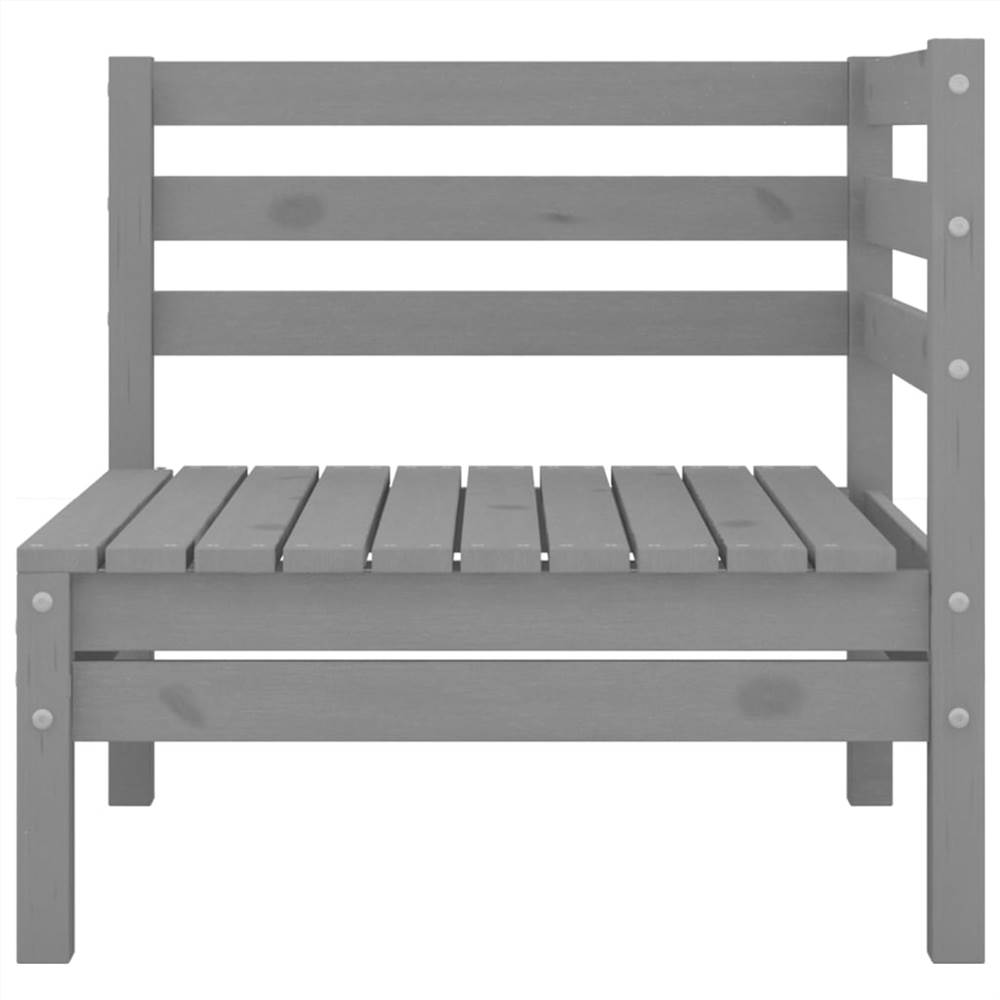 

4 Piece Garden Lounge Set Grey Solid Pinewood