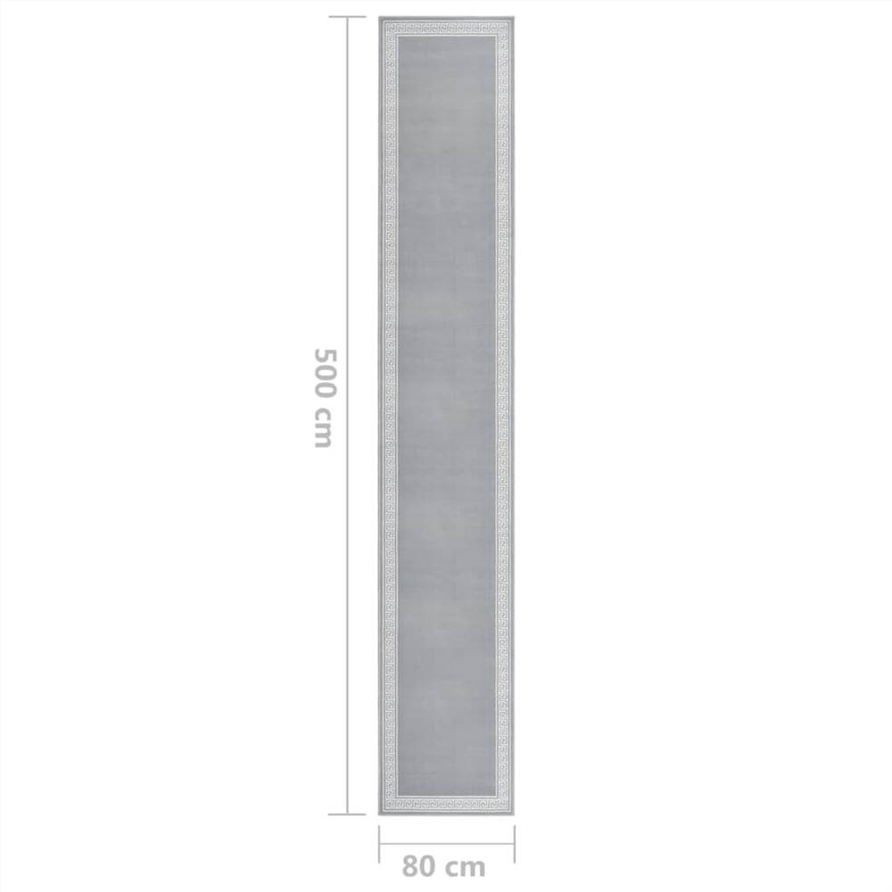 Runner Rug BCF Grey with Motif 80x500 cm