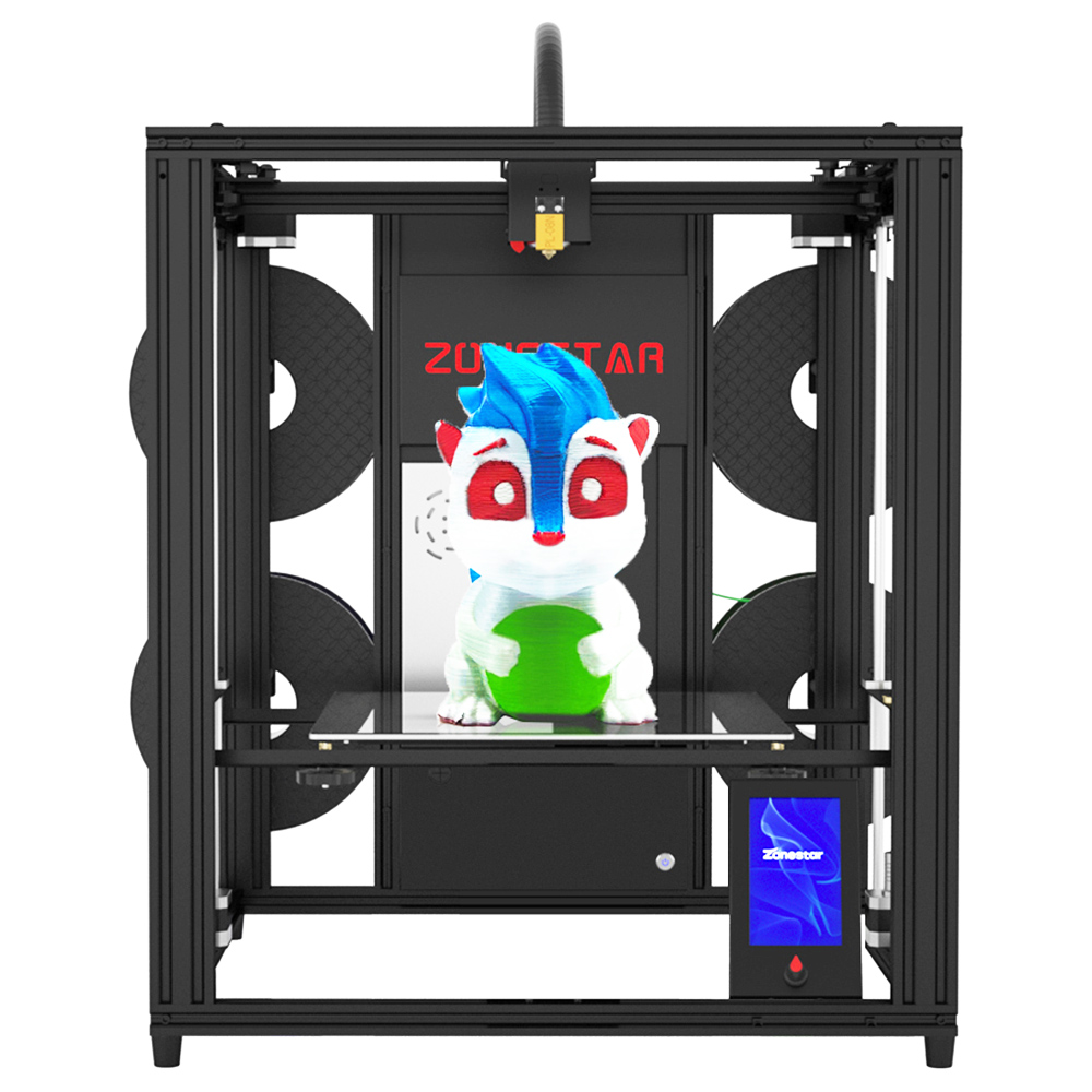 Zonestar Z9V5 PRO 3D Printer Auto Leveling Adjustable 4 Extruder Design Mix-Color Printing  Resume Printing