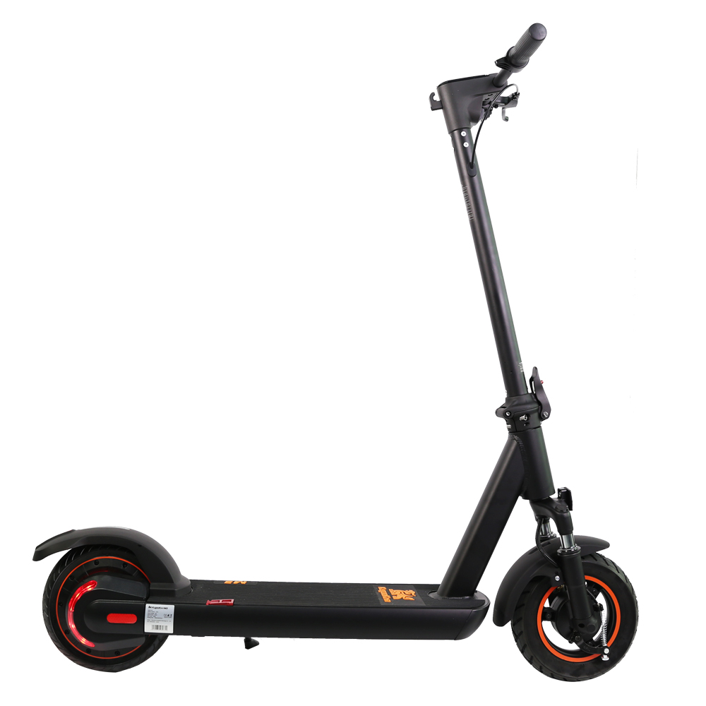 KugooKirin M3 Folding Electric Scooter 10&quot; Tire 500W Motor Max Speed 40km/h Max 40km Range 13Ah Battery BMS LCD Display Front Drum Brake  Rear E-Brake LED Light Support NFC Card Built-in 4-Digit Combination Chain Lock - Black