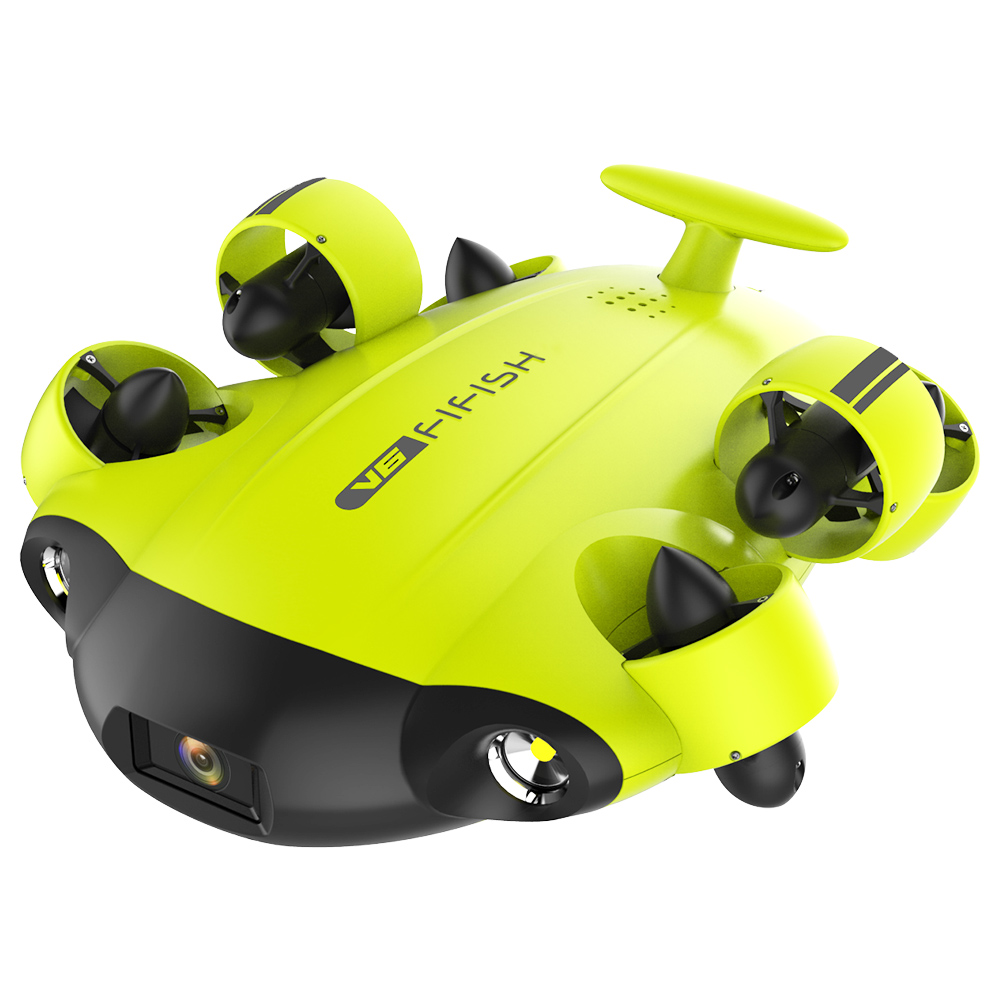 Robot subacqueo FIFISH V6 con videocamera UHD 4K 4 ore di orario di lavoro Rilevamento della testa Drone subacqueo di controllo VR immersivo