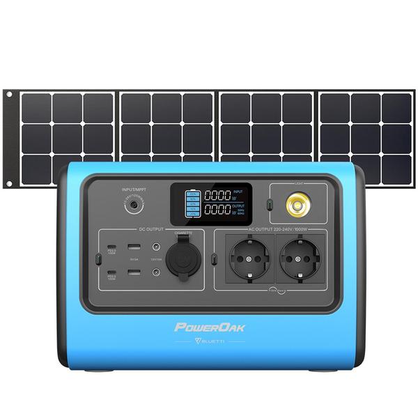 

BLUETTI EB70 Portable Power Station 716Wh + 1PCS SP120 120W Solar Panel - Blue