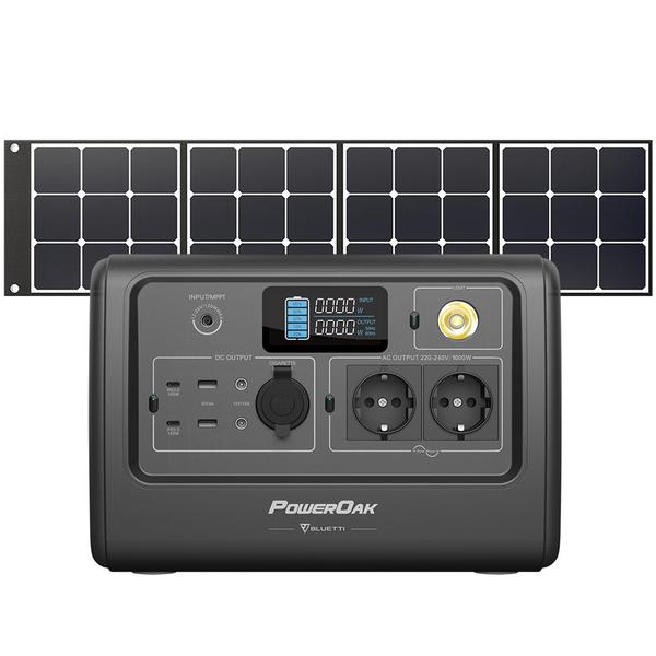 

BLUETTI EB70 Portable Power Station 716Wh + 1PCS SP120 120W Solar Panel - Gray