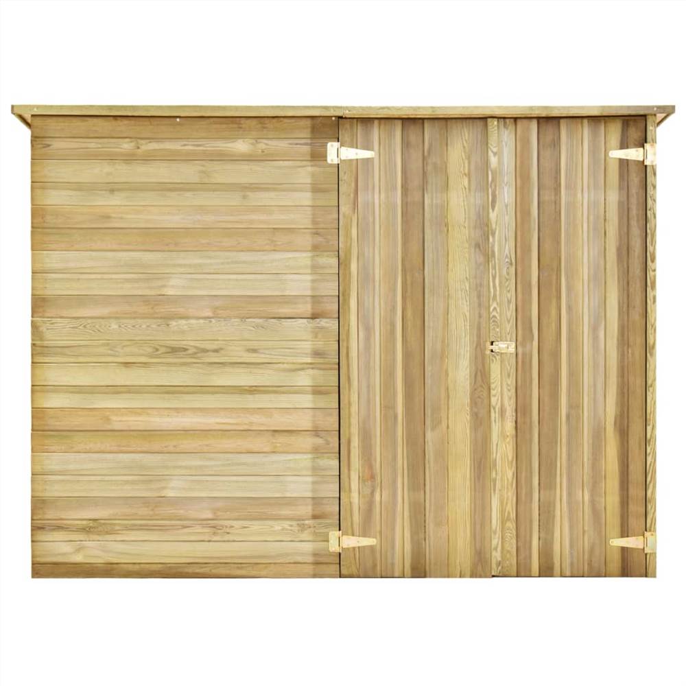 Garden Bike Shed 232x110x170 cm Impregnated Pinewood