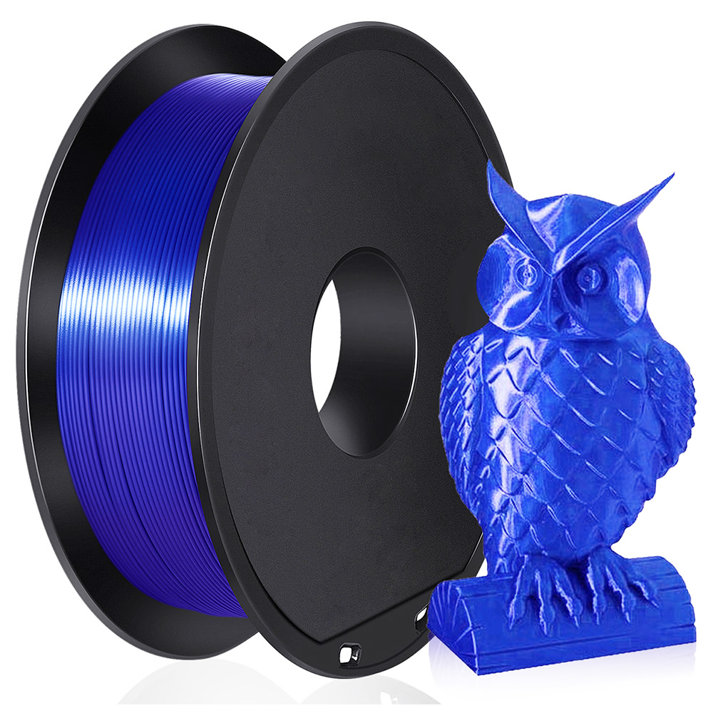 طابعة ماكيبس ثلاثية الأبعاد 3 كجم خيوط الحرير PLA 1 مم 1.75LBS لكل بكرة ، مادة الطباعة ثلاثية الأبعاد رويال - أزرق