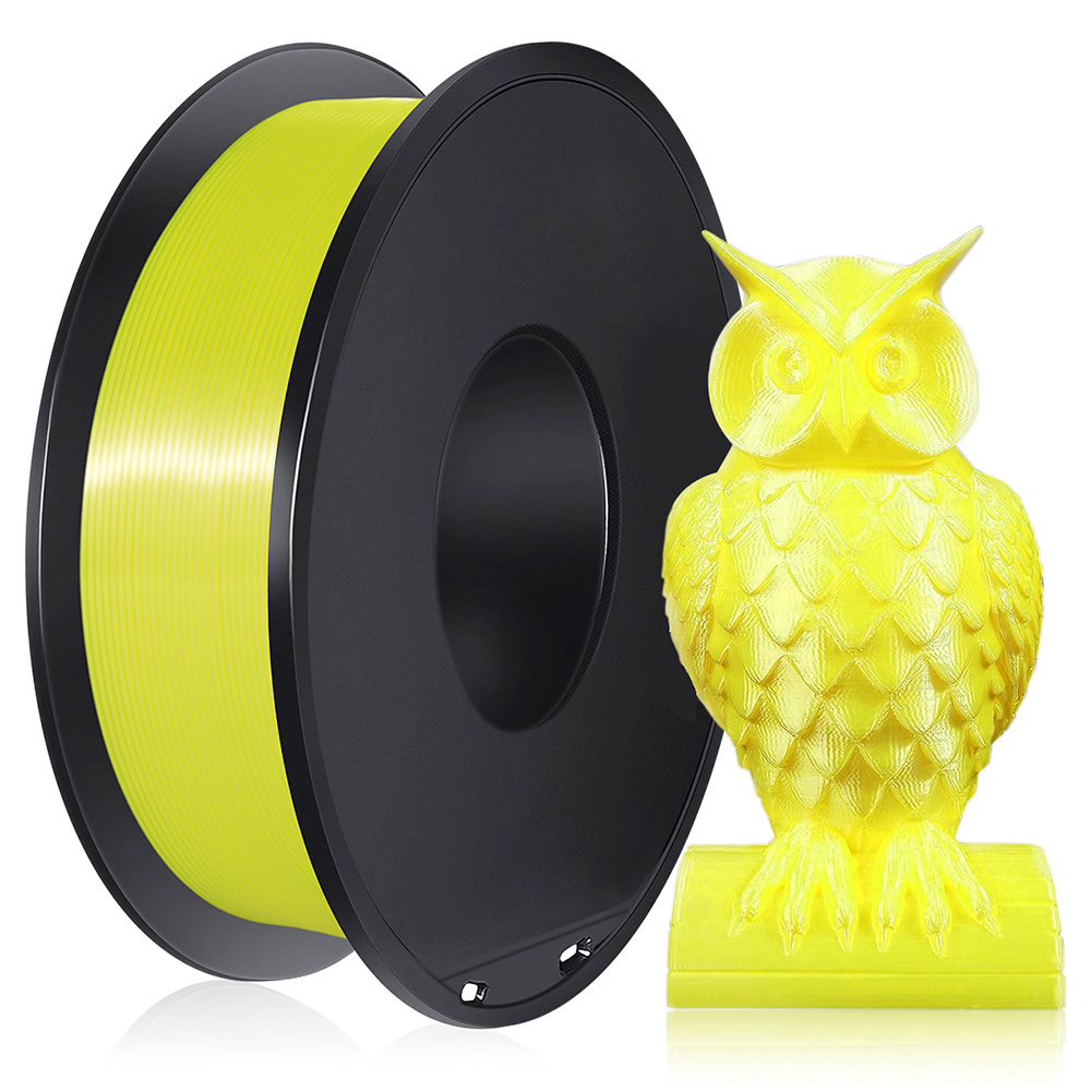 Drukarka 3D Makibes 1 kg Jedwabny żarnik PLA 1.75 mm 2.2 LBS na szpulę Materiał do drukowania 3D - żółty