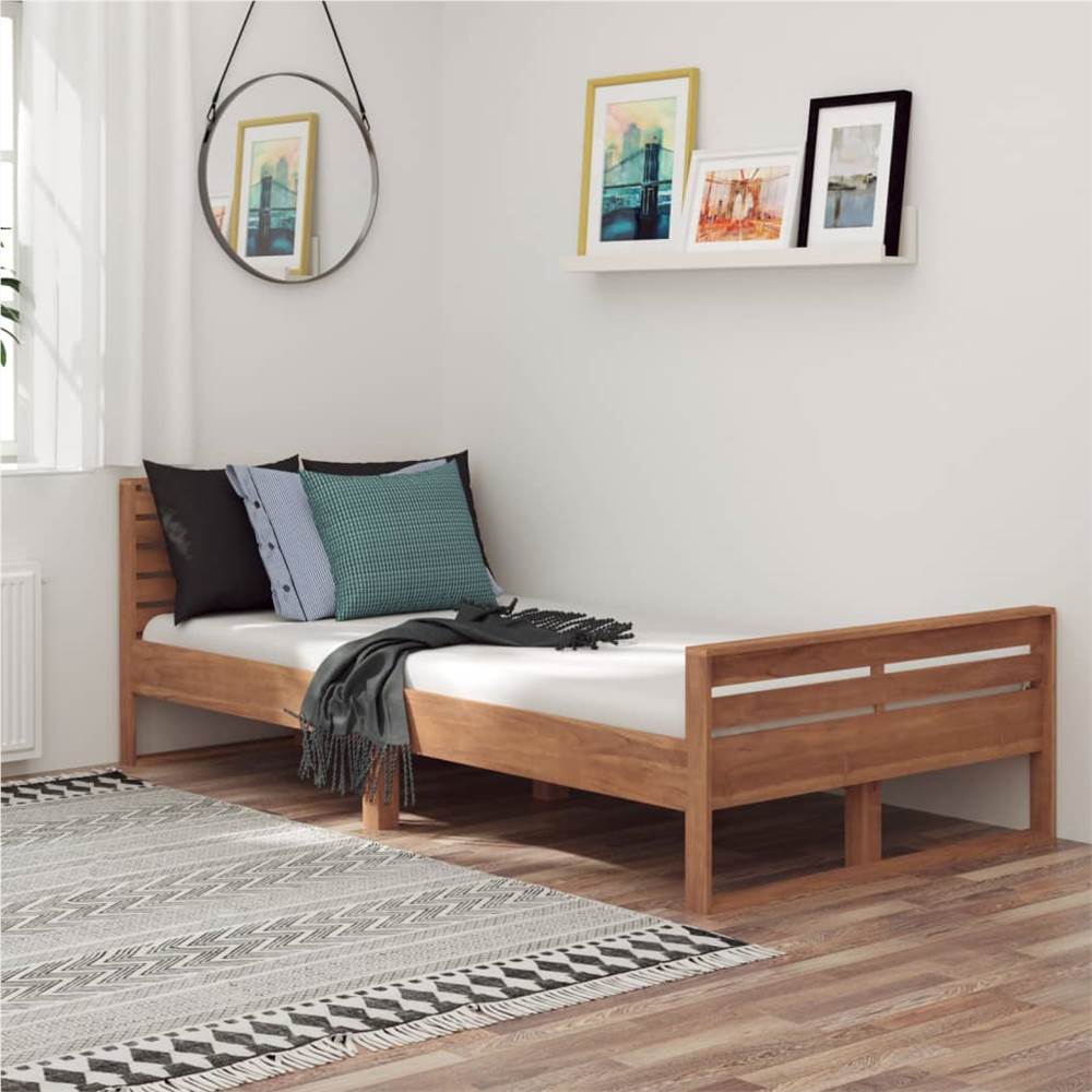 

Bed Frame Solid Teak Wood 100x200 cm