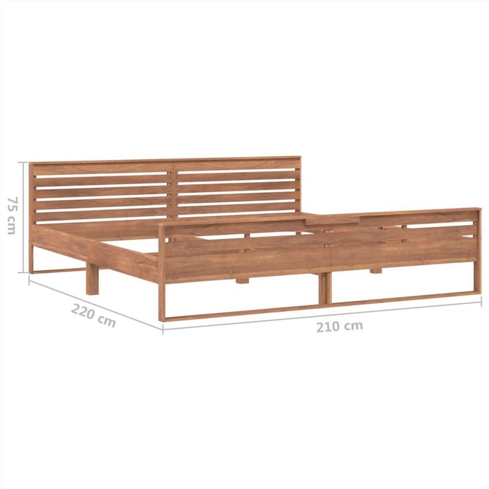 Bed Frame Solid Teak Wood 200x200 cm