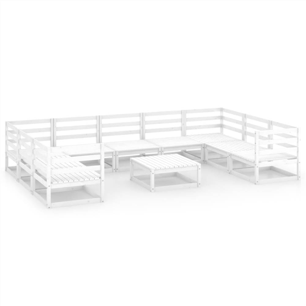 

10 Piece Garden Lounge Set Solid Pinewood （805661+805701+2x805706)
