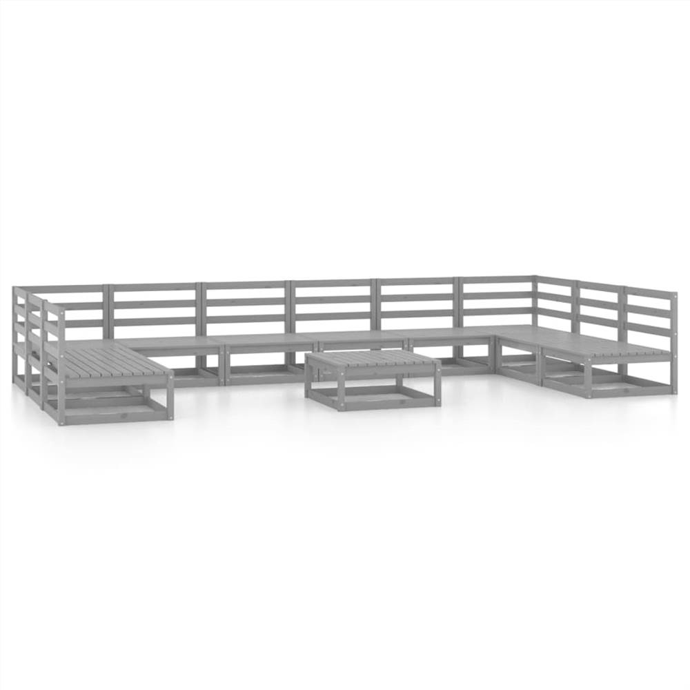 

11 Piece Garden Lounge Set Solid Pinewood