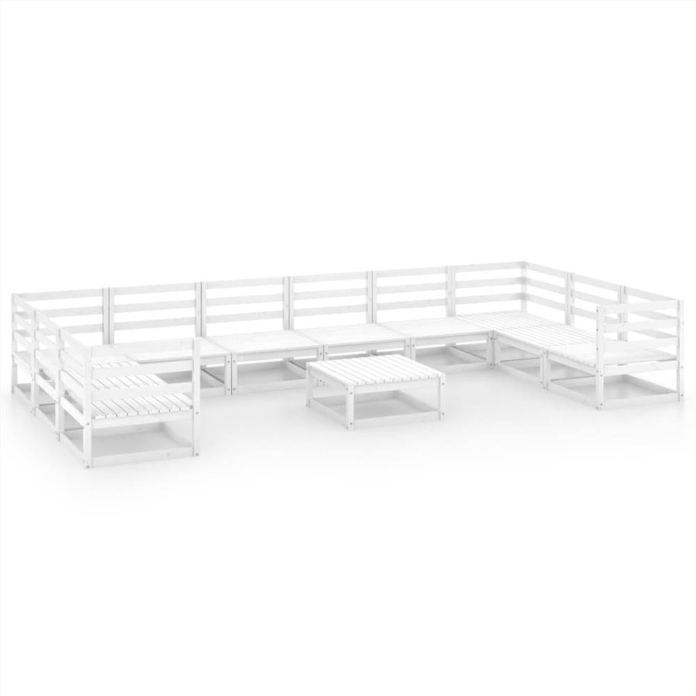 

11 Piece Garden Lounge Set Solid Pinewood
