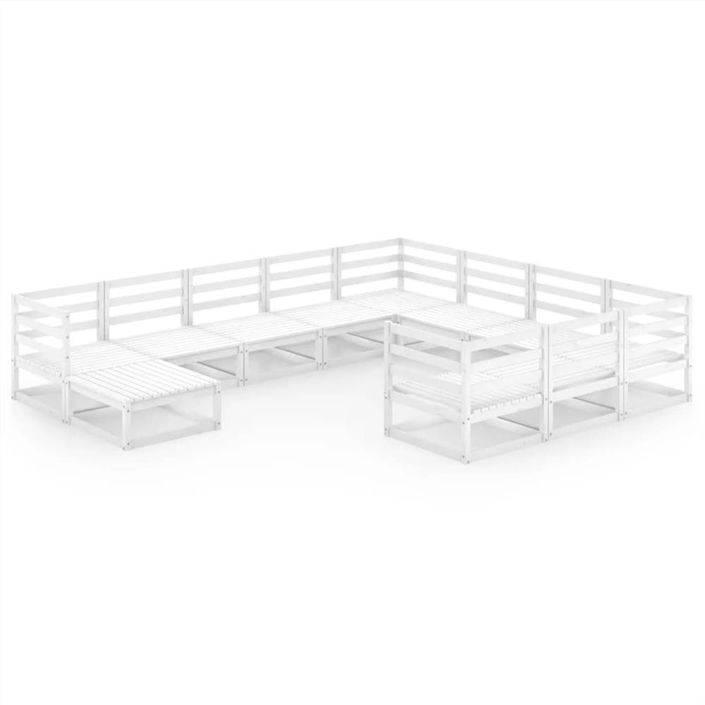 

11 Piece Garden Lounge Set Solid Pinewood