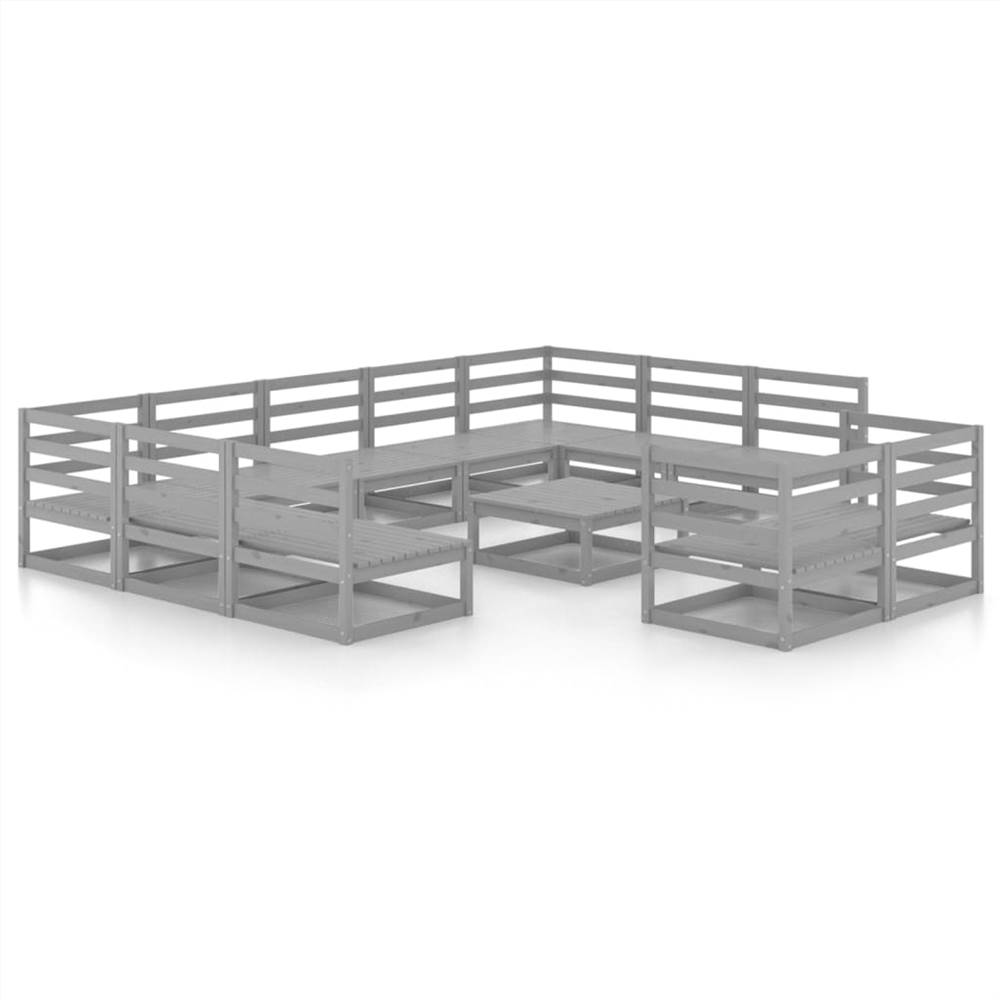

12 Piece Garden Lounge Set Solid Pinewood