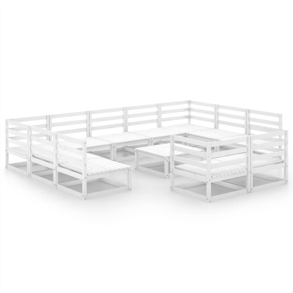 

12 Piece Garden Lounge Set Solid Pinewood