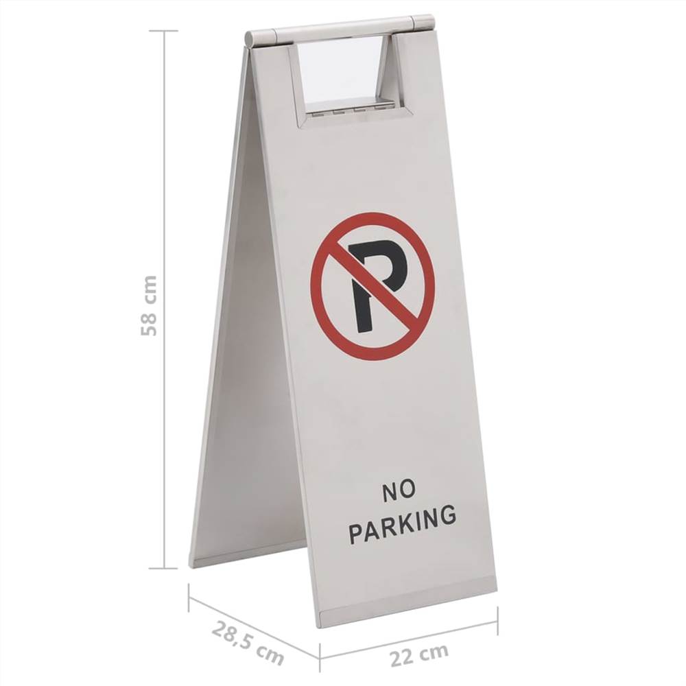 149574  Folding Parking Sign Stainless Steel