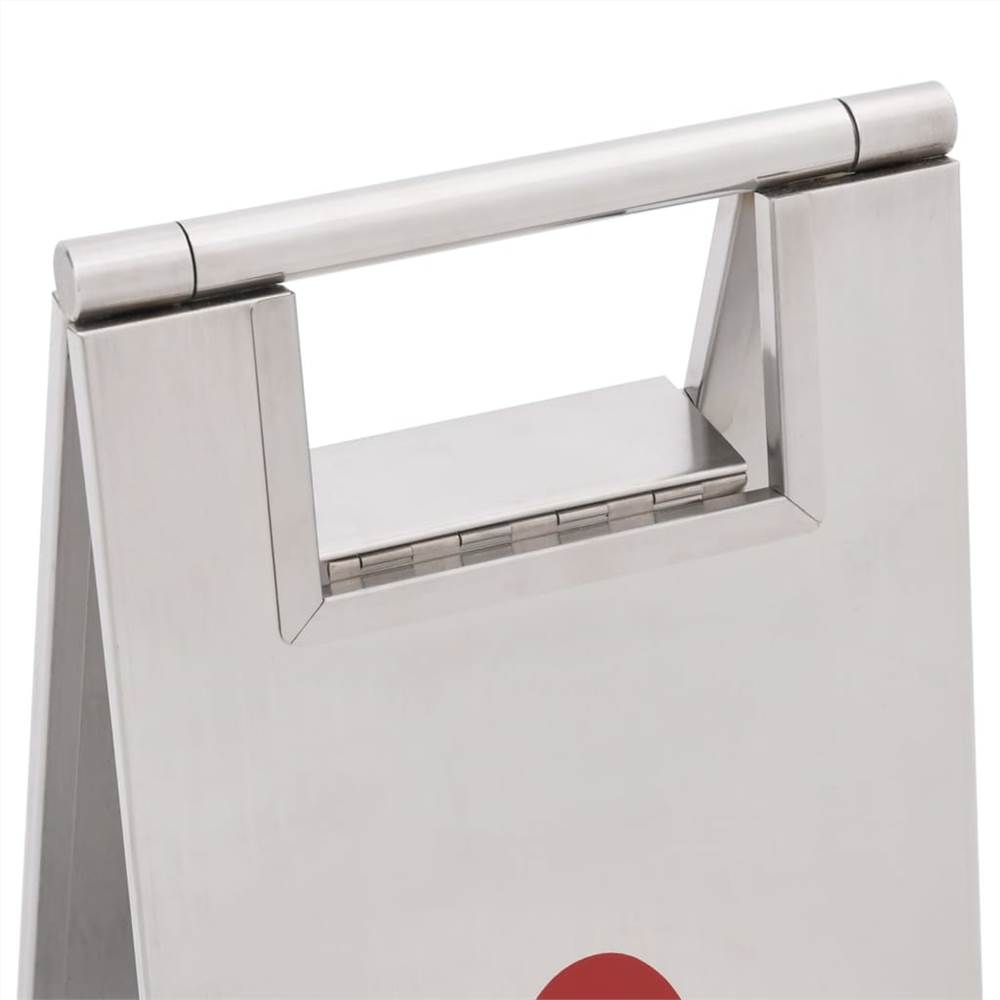 149575  Folding Wet Floor Sign Stainless Steel