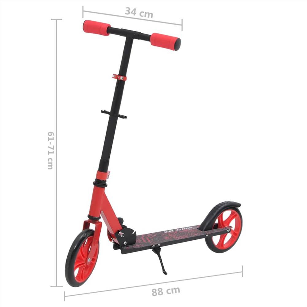 2-Wheel Children Scooter with Adjustable Handlebar Red