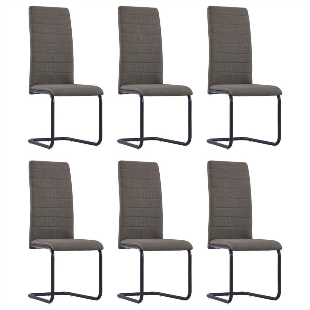 

3054735 Cantilever Dining Chairs 6 pcs Taupe Fabric (282040+282041) (UK/FI/IE/NO only)