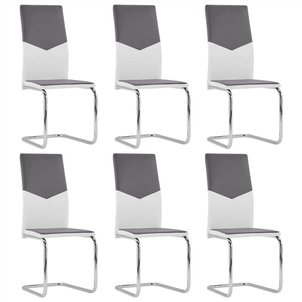 

3054736 Cantilever Dining Chairs 6 pcs Grey Faux Leather (282042+282043) (UK/FI/IE/NO only)