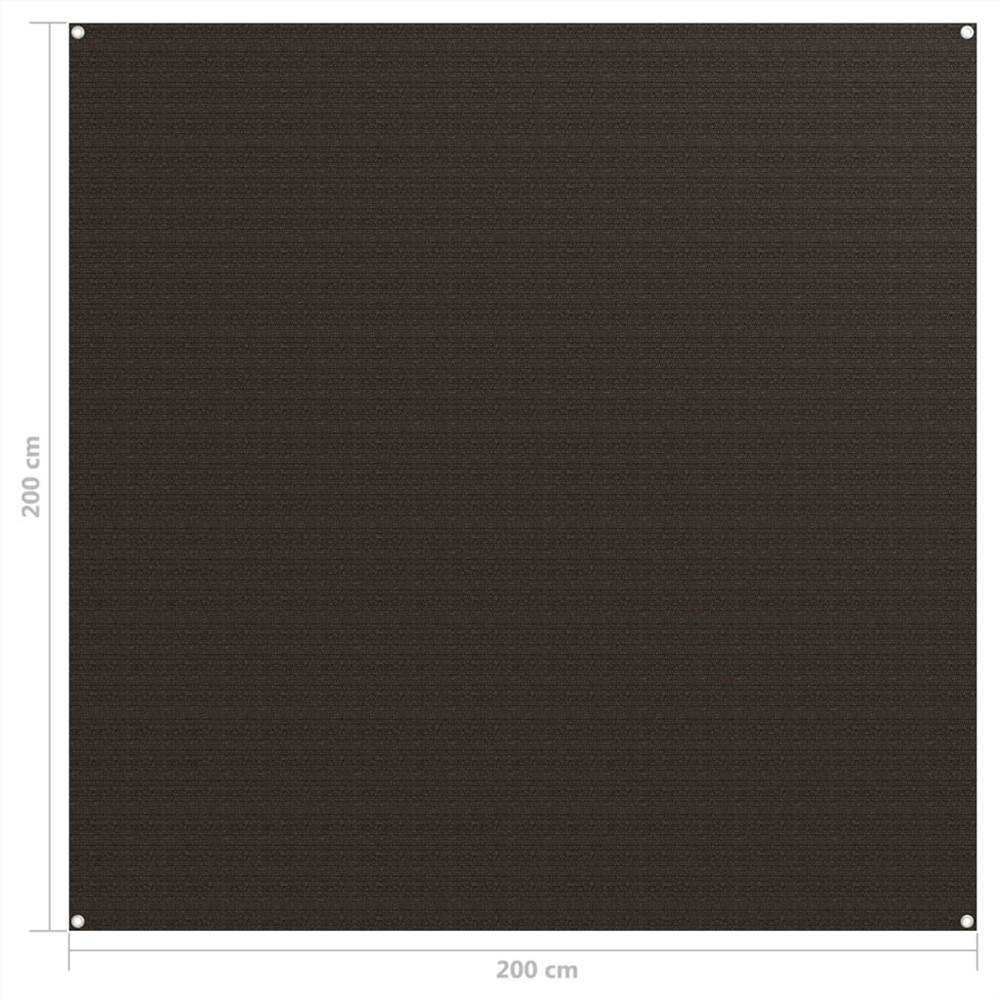 310796  Tent Carpet 200x200 cm Brown