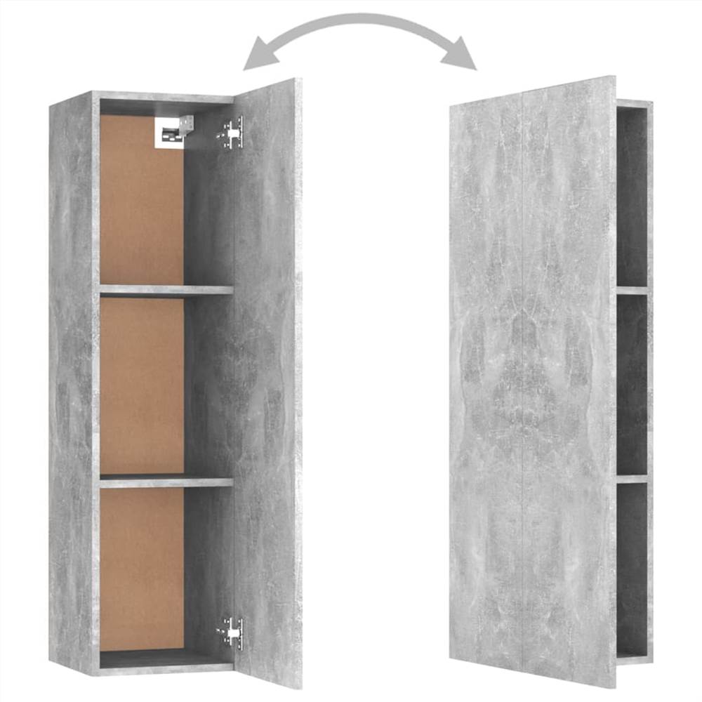 4 Piece TV Cabinet Set Concrete Grey Chipboard 15 4 Piece TV Cabinet Set Concrete Grey Chipboard