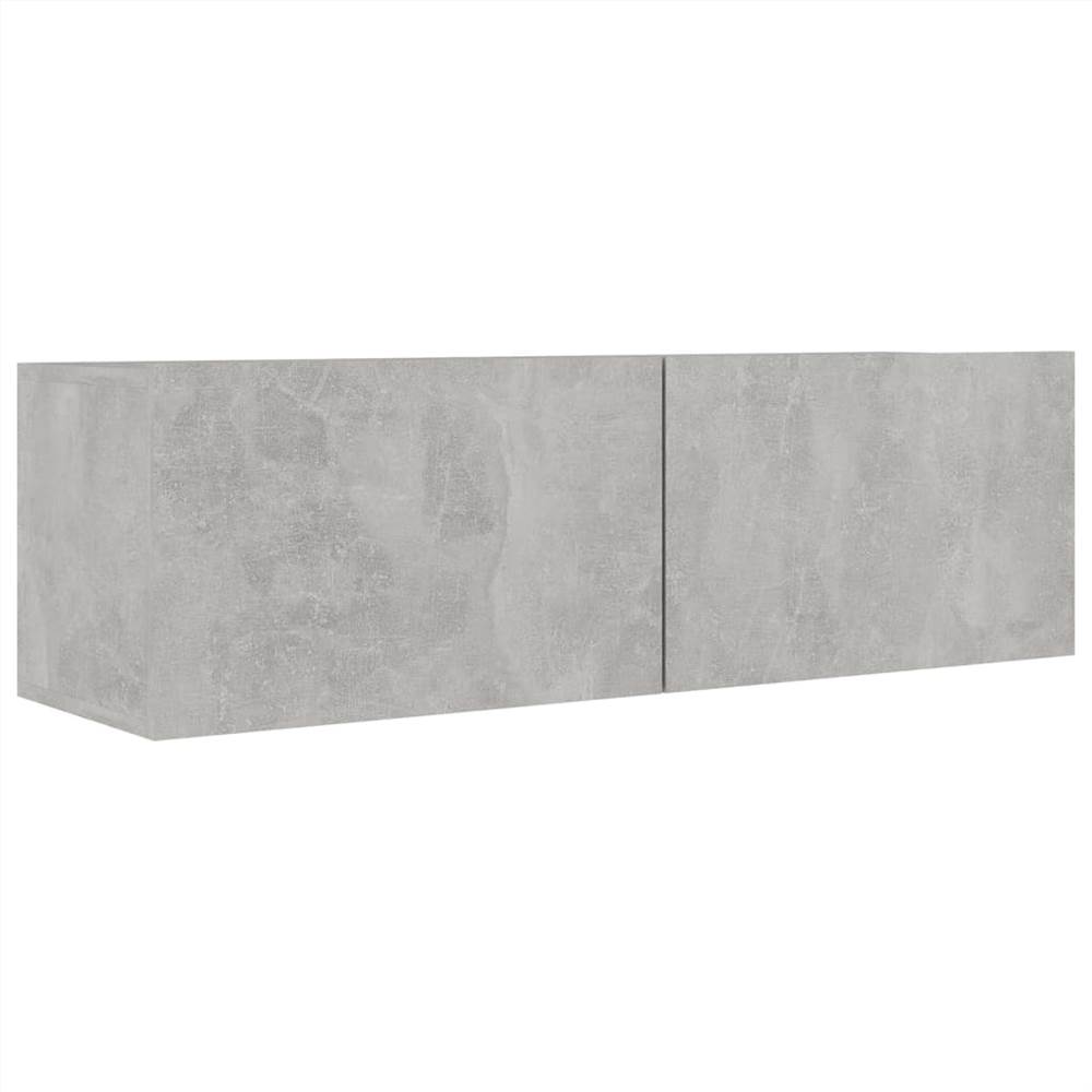 4 Piece TV Cabinet Set Concrete Grey Chipboard
